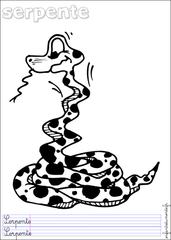 coloriage serpent 2